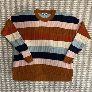 Madewell Multicolor Striped Crewneck Sweater